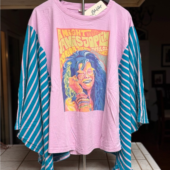 Blue Velvet Tops - “SOLD OUT” last one. BLUE VELVET Janis Joplin Top w/KANTHA  Sleeves L/Xl